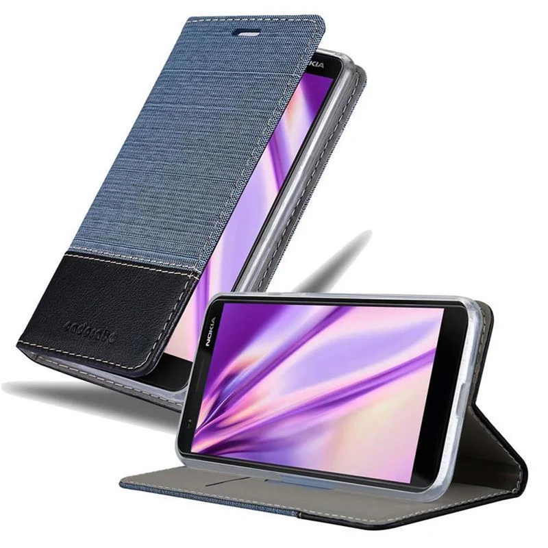 Cadorabo Hülle kompatibel mit Nokia 3,1 Schutzhülle mit Magnetverschluss, Standfunktion und Kartenfach