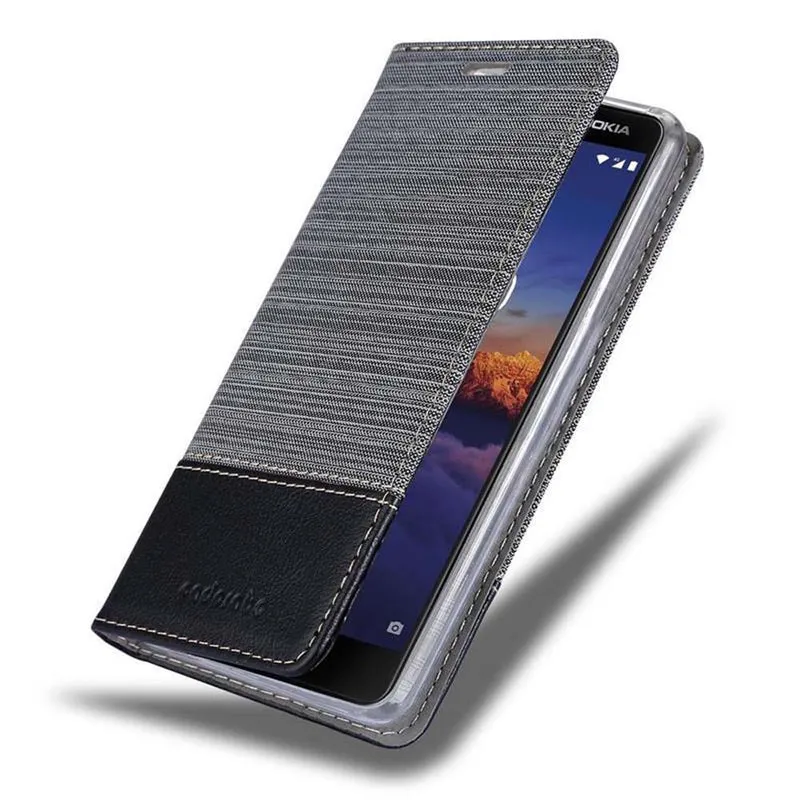 Cadorabo Hülle kompatibel mit Nokia 3,1 Schutzhülle mit Magnetverschluss, Standfunktion und Kartenfach