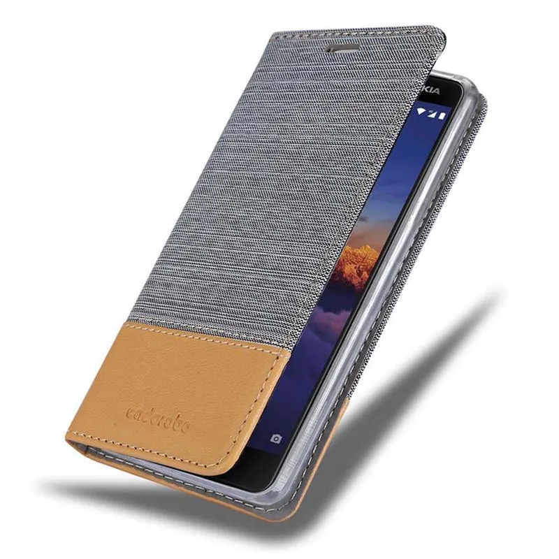 Cadorabo Hülle kompatibel mit Nokia 3,1 Schutzhülle mit Magnetverschluss, Standfunktion und Kartenfach