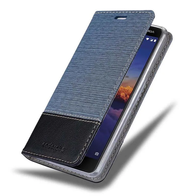 Cadorabo Hülle kompatibel mit Nokia 3,1 Schutzhülle mit Magnetverschluss, Standfunktion und Kartenfach
