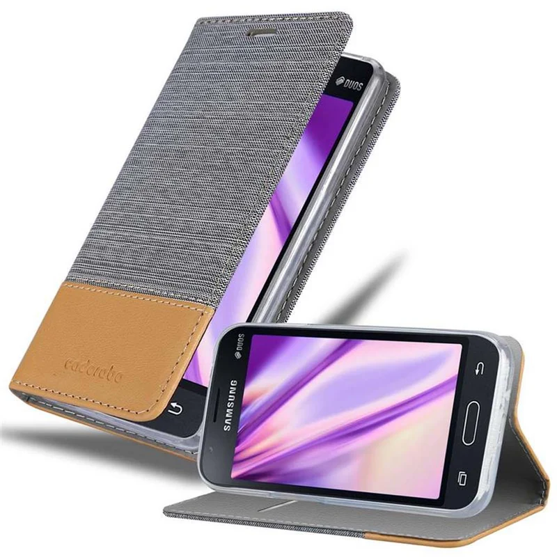 Cadorabo Hülle kompatibel mit Samsung Galaxy J1 MINI Schutzhülle mit Magnetverschluss, Standfunktion und Kartenfach