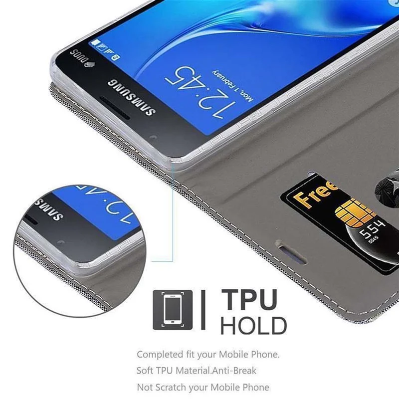 Cadorabo Hülle kompatibel mit Samsung Galaxy J1 MINI Schutzhülle mit Magnetverschluss, Standfunktion und Kartenfach