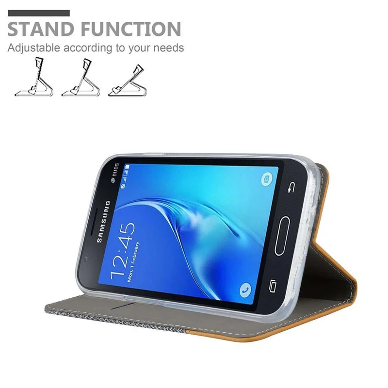Cadorabo Hülle kompatibel mit Samsung Galaxy J1 MINI Schutzhülle mit Magnetverschluss, Standfunktion und Kartenfach