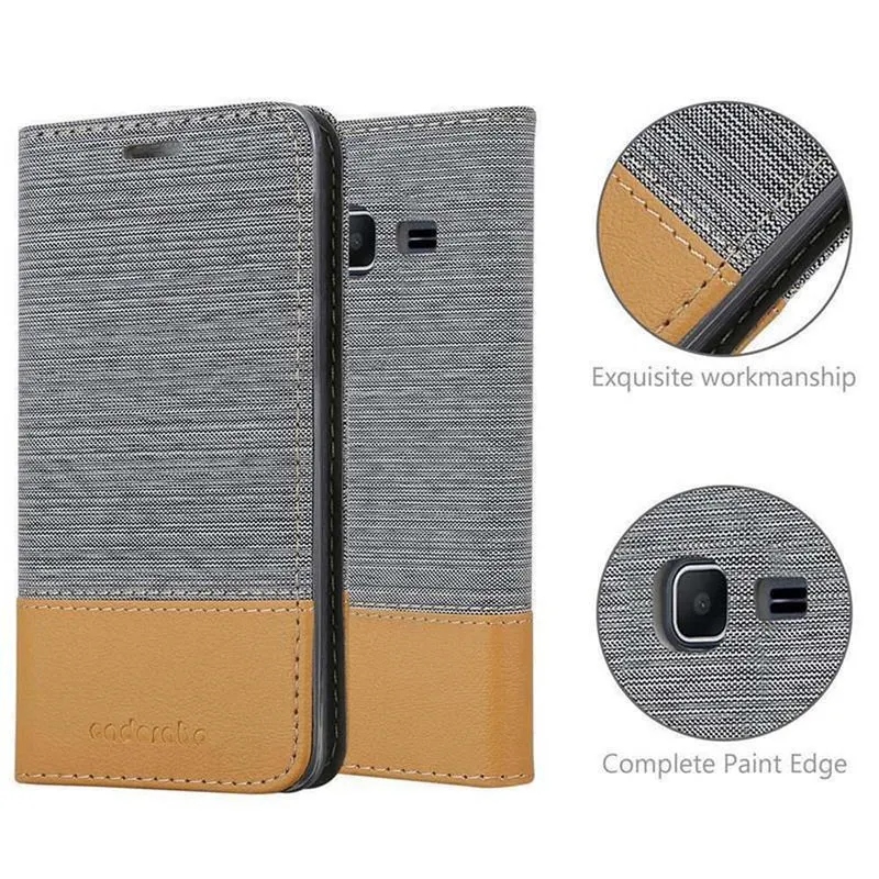Cadorabo Hülle kompatibel mit Samsung Galaxy J1 MINI Schutzhülle mit Magnetverschluss, Standfunktion und Kartenfach