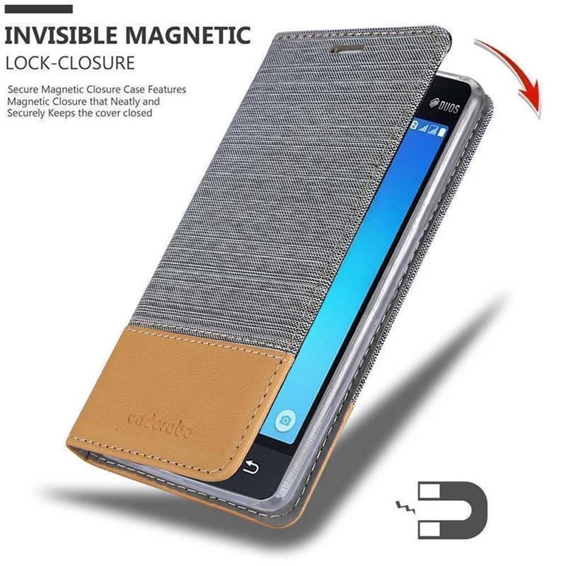 Cadorabo Hülle kompatibel mit Samsung Galaxy J1 MINI Schutzhülle mit Magnetverschluss, Standfunktion und Kartenfach
