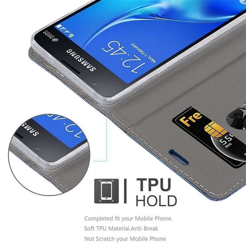 Cadorabo Hülle kompatibel mit Samsung Galaxy J1 MINI Schutzhülle mit Magnetverschluss, Standfunktion und Kartenfach