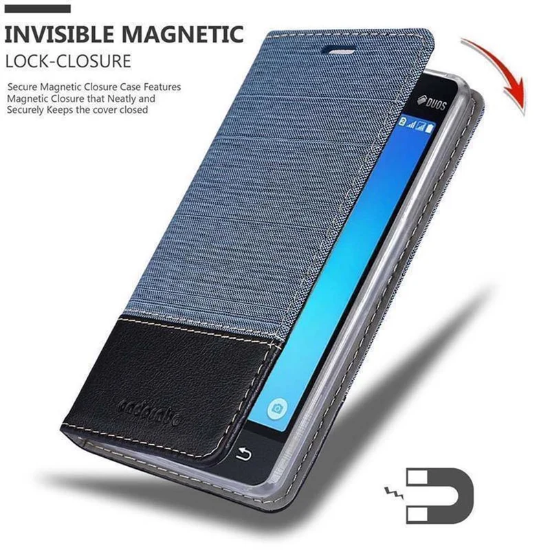 Cadorabo Hülle kompatibel mit Samsung Galaxy J1 MINI Schutzhülle mit Magnetverschluss, Standfunktion und Kartenfach