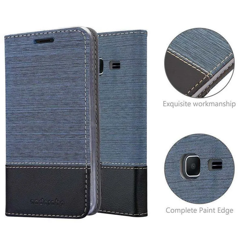 Cadorabo Hülle kompatibel mit Samsung Galaxy J1 MINI Schutzhülle mit Magnetverschluss, Standfunktion und Kartenfach