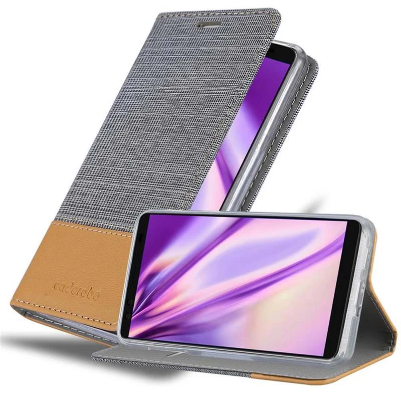 Cadorabo Hülle kompatibel mit HTC U12 PLUS Schutzhülle mit Magnetverschluss, Standfunktion und Kartenfach