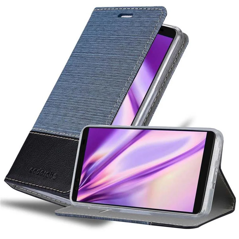 Cadorabo Hülle kompatibel mit HTC U12 PLUS Schutzhülle mit Magnetverschluss, Standfunktion und Kartenfach