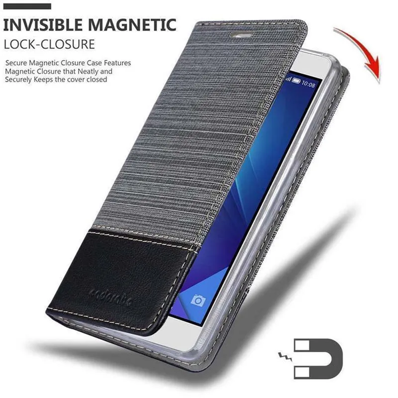Cadorabo Hülle kompatibel mit Honor 7 Schutzhülle mit Magnetverschluss, Standfunktion und Kartenfach