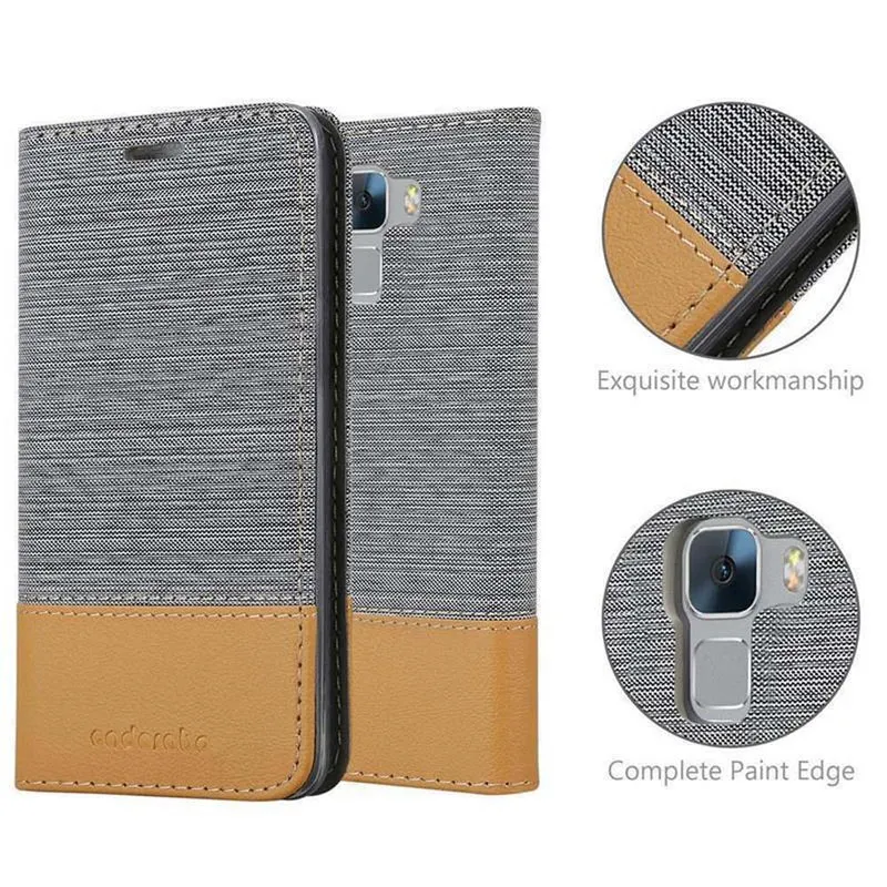 Cadorabo Hülle kompatibel mit Honor 7 Schutzhülle mit Magnetverschluss, Standfunktion und Kartenfach