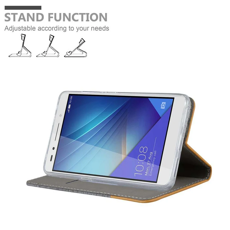 Cadorabo Hülle kompatibel mit Honor 7 Schutzhülle mit Magnetverschluss, Standfunktion und Kartenfach