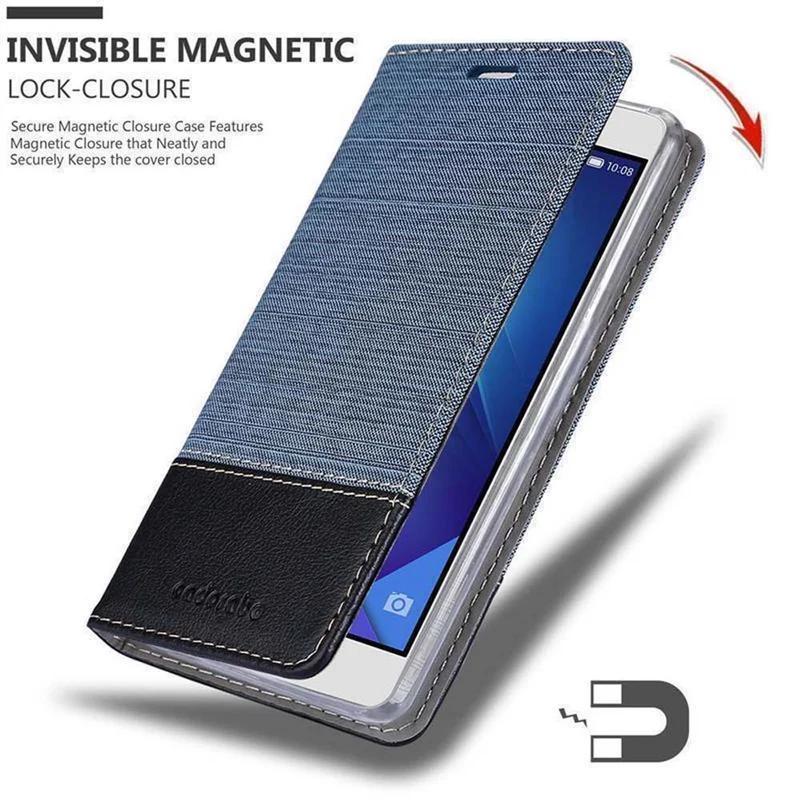 Cadorabo Hülle kompatibel mit Honor 7 Schutzhülle mit Magnetverschluss, Standfunktion und Kartenfach