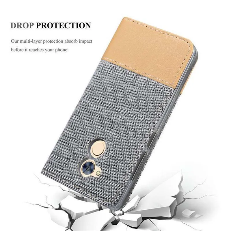 Cadorabo Hülle kompatibel mit Honor 6A Schutzhülle mit Magnetverschluss, Standfunktion und Kartenfach