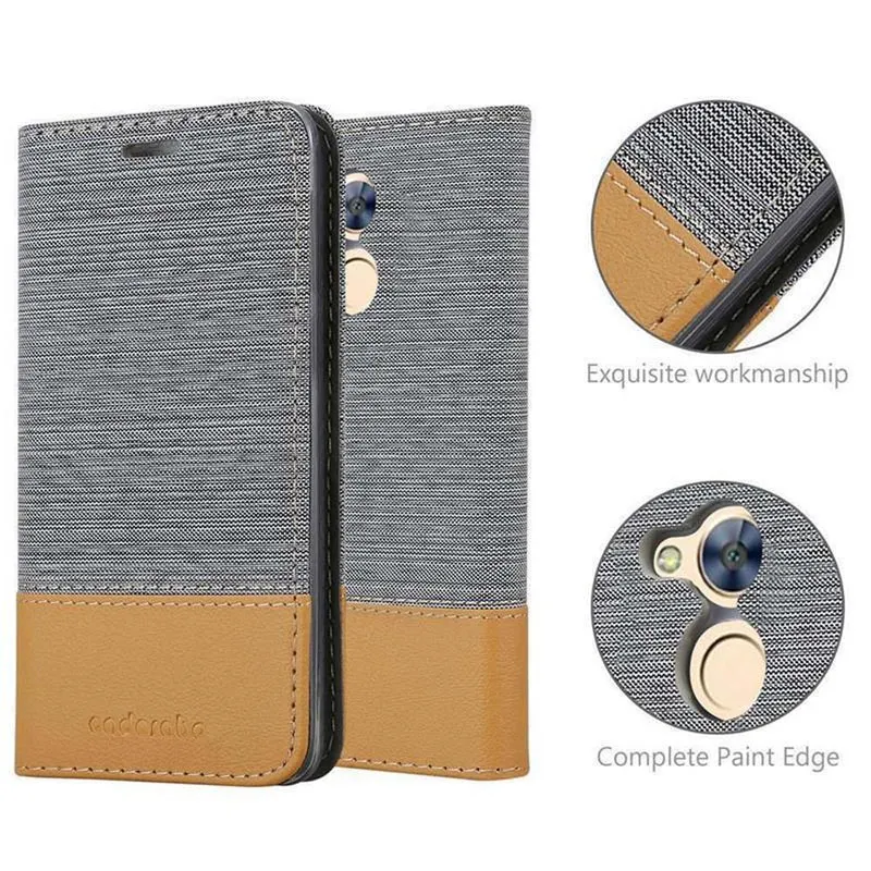 Cadorabo Hülle kompatibel mit Honor 6A Schutzhülle mit Magnetverschluss, Standfunktion und Kartenfach