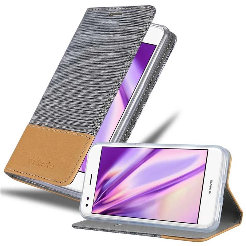 Cadorabo Hülle kompatibel mit Huawei Enjoy 7 Schutzhülle mit Magnetverschluss, Standfunktion und Kartenfach