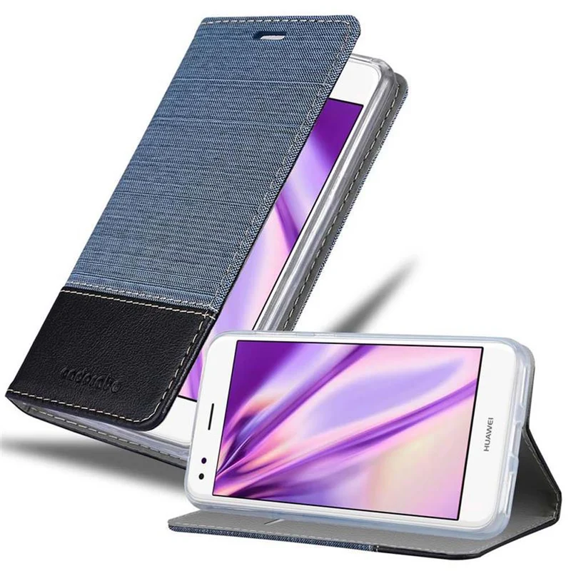 Cadorabo Hülle kompatibel mit Huawei Enjoy 7 Schutzhülle mit Magnetverschluss, Standfunktion und Kartenfach