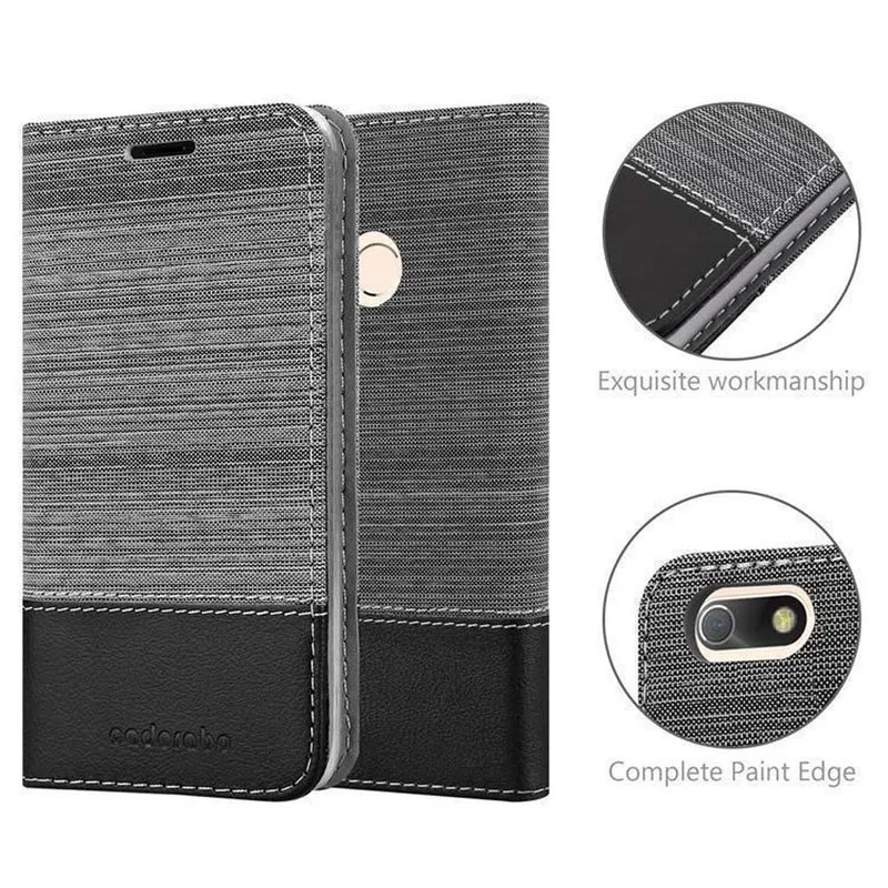 Cadorabo Hülle kompatibel mit Huawei Enjoy 7 Schutzhülle mit Magnetverschluss, Standfunktion und Kartenfach