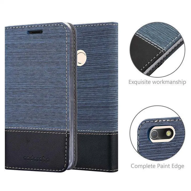 Cadorabo Hülle kompatibel mit Huawei Enjoy 7 Schutzhülle mit Magnetverschluss, Standfunktion und Kartenfach