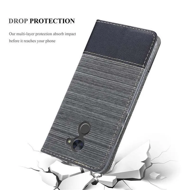 Cadorabo Hülle kompatibel mit Huawei Enjoy 7 PLUS Schutzhülle mit Magnetverschluss, Standfunktion und Kartenfach