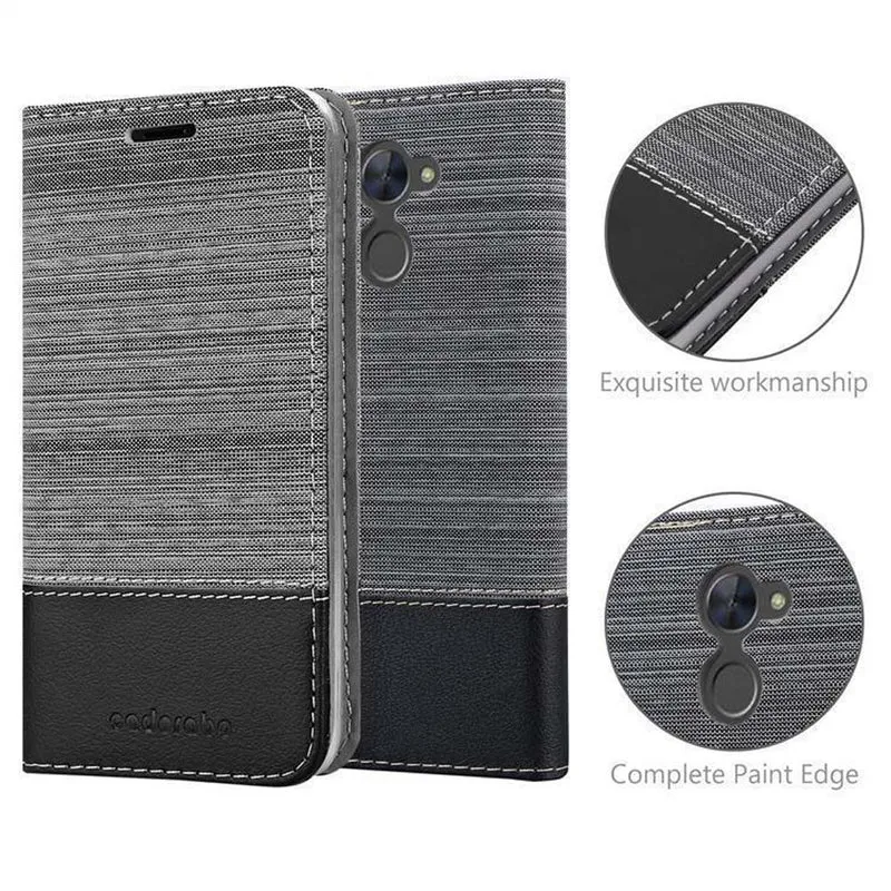 Cadorabo Hülle kompatibel mit Huawei Enjoy 7 PLUS Schutzhülle mit Magnetverschluss, Standfunktion und Kartenfach