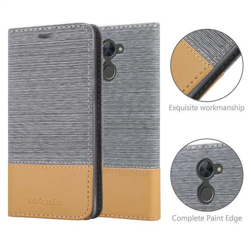 Cadorabo Hülle kompatibel mit Huawei Enjoy 7 PLUS Schutzhülle mit Magnetverschluss, Standfunktion und Kartenfach