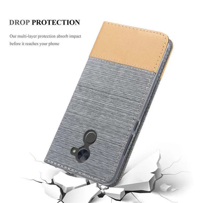 Cadorabo Hülle kompatibel mit Huawei Enjoy 7 PLUS Schutzhülle mit Magnetverschluss, Standfunktion und Kartenfach