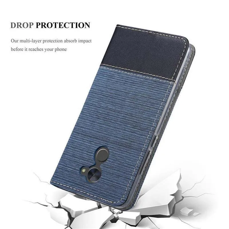 Cadorabo Hülle kompatibel mit Huawei Enjoy 7 PLUS Schutzhülle mit Magnetverschluss, Standfunktion und Kartenfach