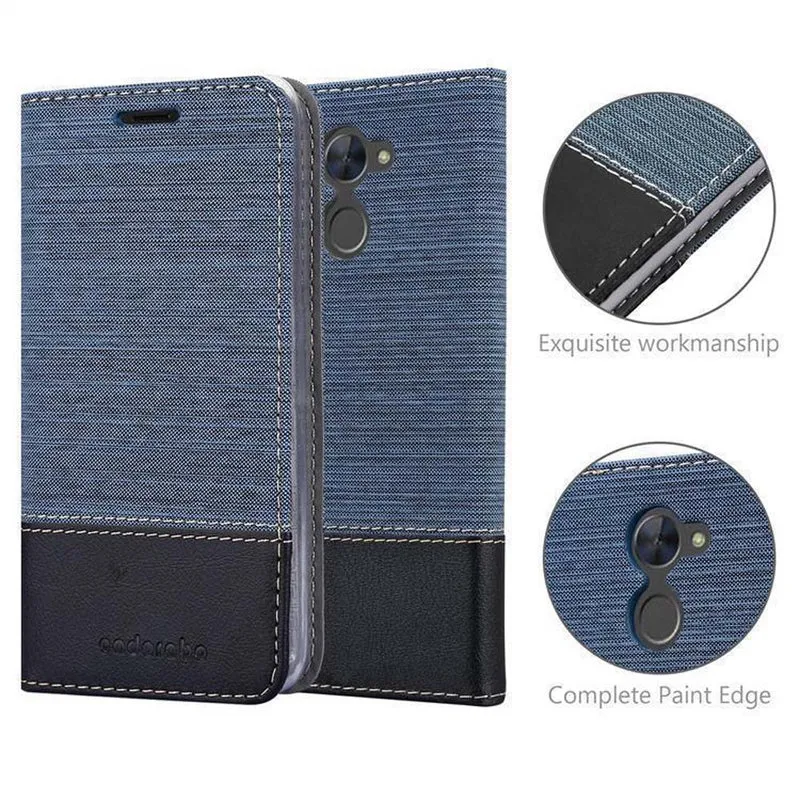 Cadorabo Hülle kompatibel mit Huawei Enjoy 7 PLUS Schutzhülle mit Magnetverschluss, Standfunktion und Kartenfach