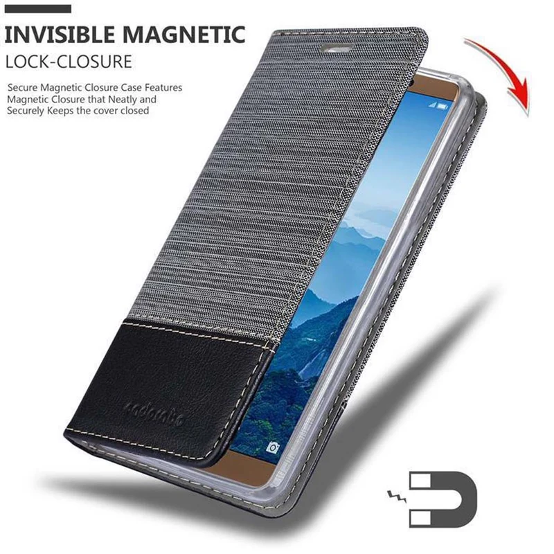 Cadorabo Hülle kompatibel mit Huawei MATE 10 / NOVA 2i Schutzhülle mit Magnetverschluss, Standfunktion und Kartenfach