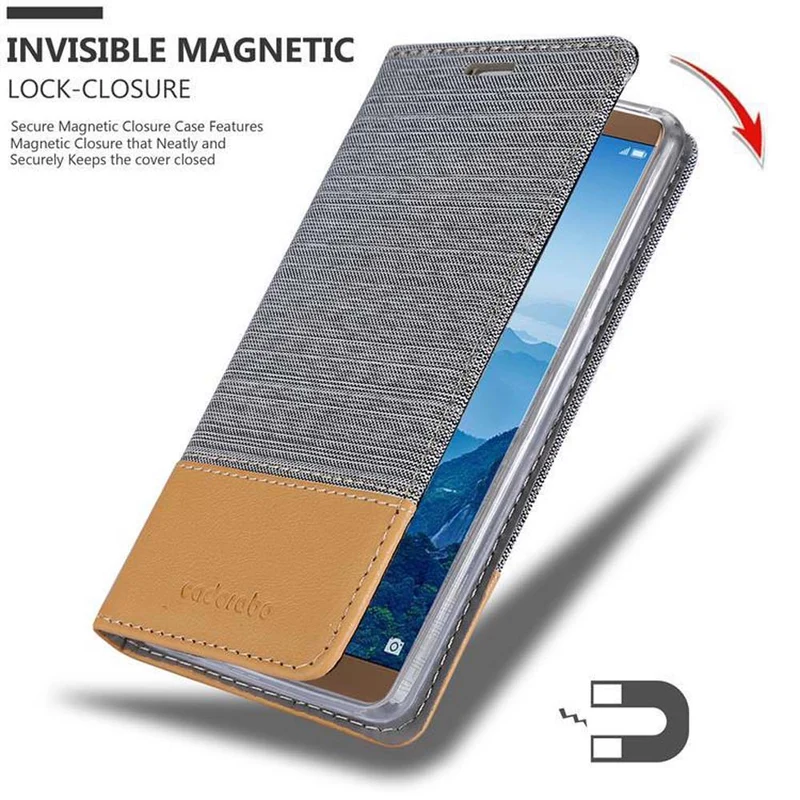 Cadorabo Hülle kompatibel mit Huawei MATE 10 / NOVA 2i Schutzhülle mit Magnetverschluss, Standfunktion und Kartenfach