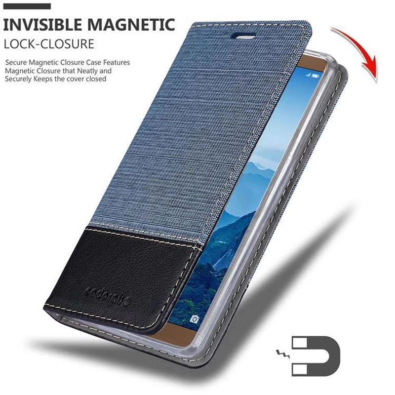Cadorabo Hülle kompatibel mit Huawei MATE 10 / NOVA 2i Schutzhülle mit Magnetverschluss, Standfunktion und Kartenfach