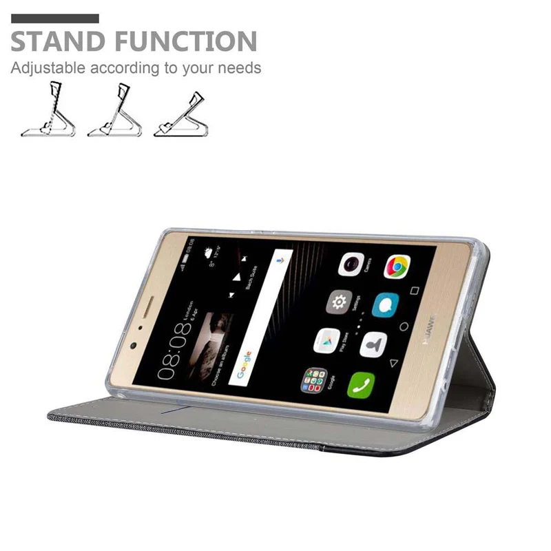 Cadorabo Hülle kompatibel mit Huawei P8 MAX Schutzhülle mit Magnetverschluss, Standfunktion und Kartenfach