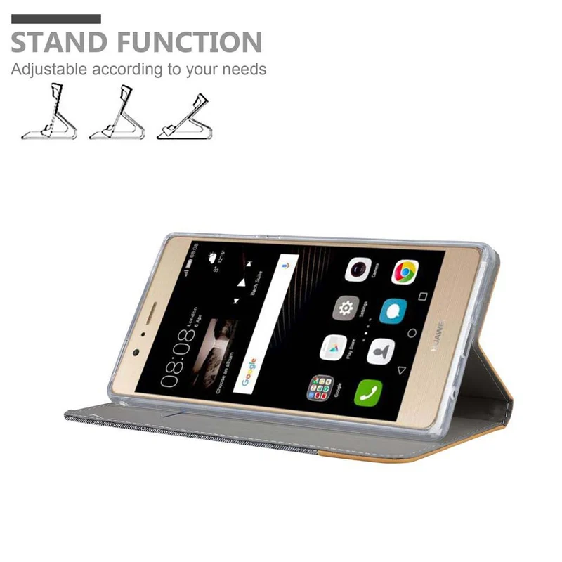 Cadorabo Hülle kompatibel mit Huawei P8 MAX Schutzhülle mit Magnetverschluss, Standfunktion und Kartenfach