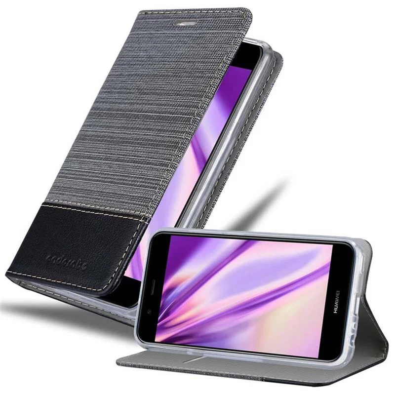 Cadorabo Hülle kompatibel mit Huawei NOVA 2 Schutzhülle mit Magnetverschluss, Standfunktion und Kartenfach