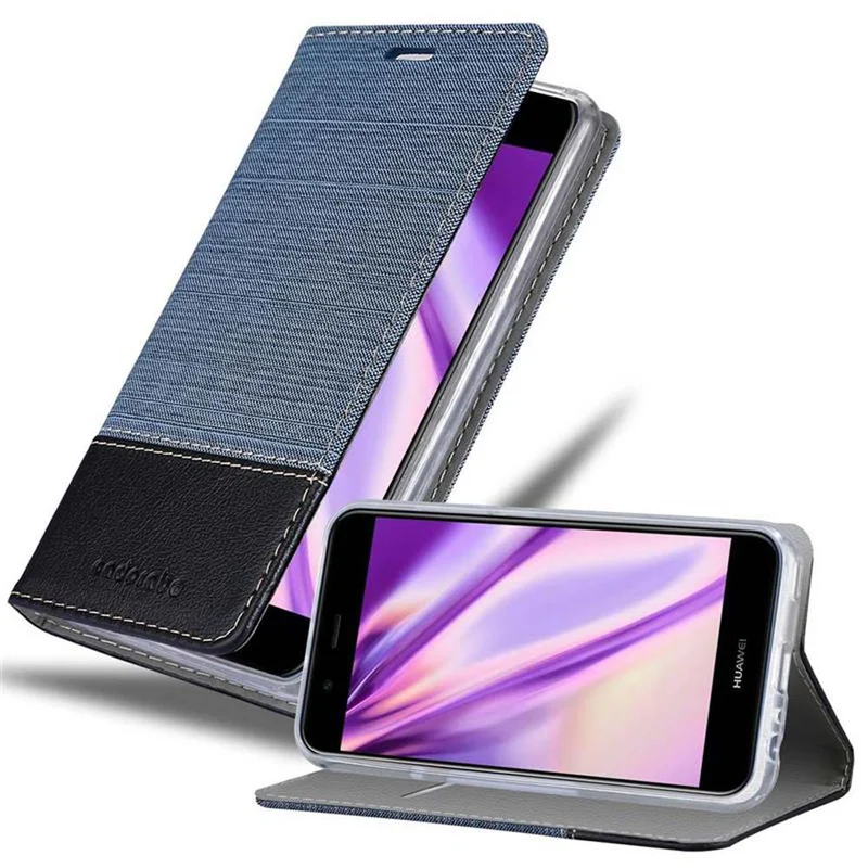 Cadorabo Hülle kompatibel mit Huawei NOVA 2 Schutzhülle mit Magnetverschluss, Standfunktion und Kartenfach