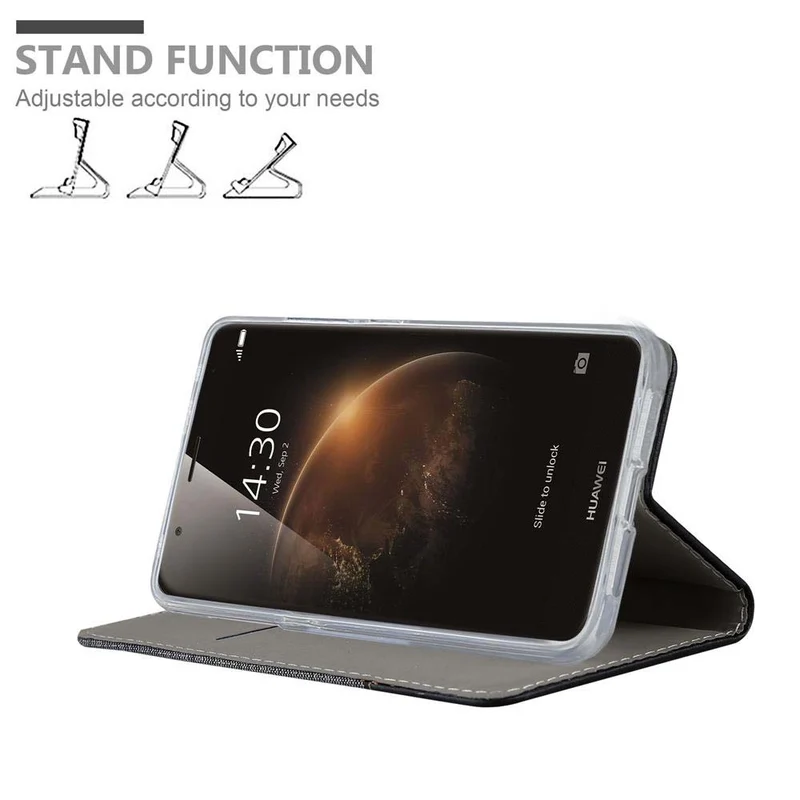 Cadorabo Hülle kompatibel mit Huawei ASCEND G7 PLUS / G8 / GX8 Schutzhülle mit Magnetverschluss, Standfunktion und Kartenfach