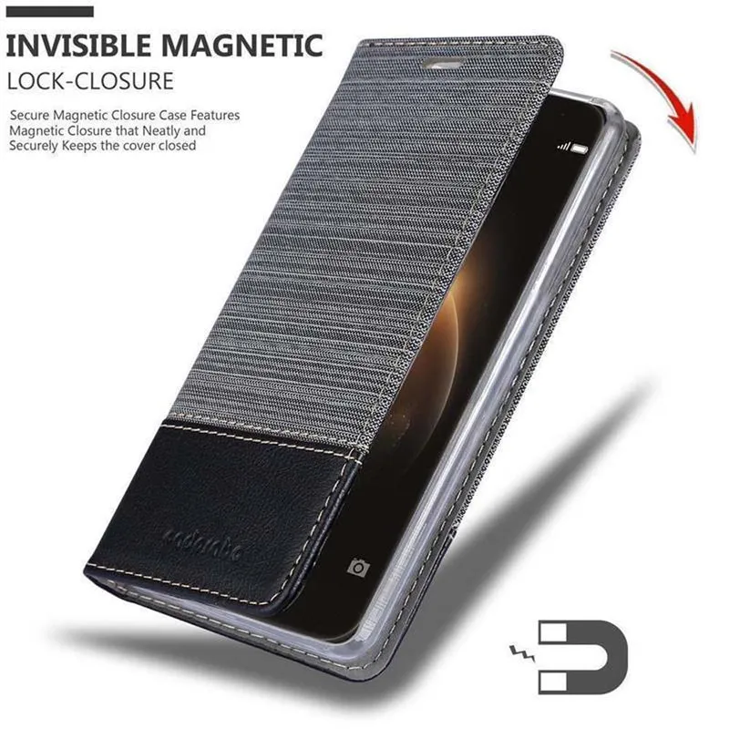 Cadorabo Hülle kompatibel mit Huawei ASCEND G7 PLUS / G8 / GX8 Schutzhülle mit Magnetverschluss, Standfunktion und Kartenfach