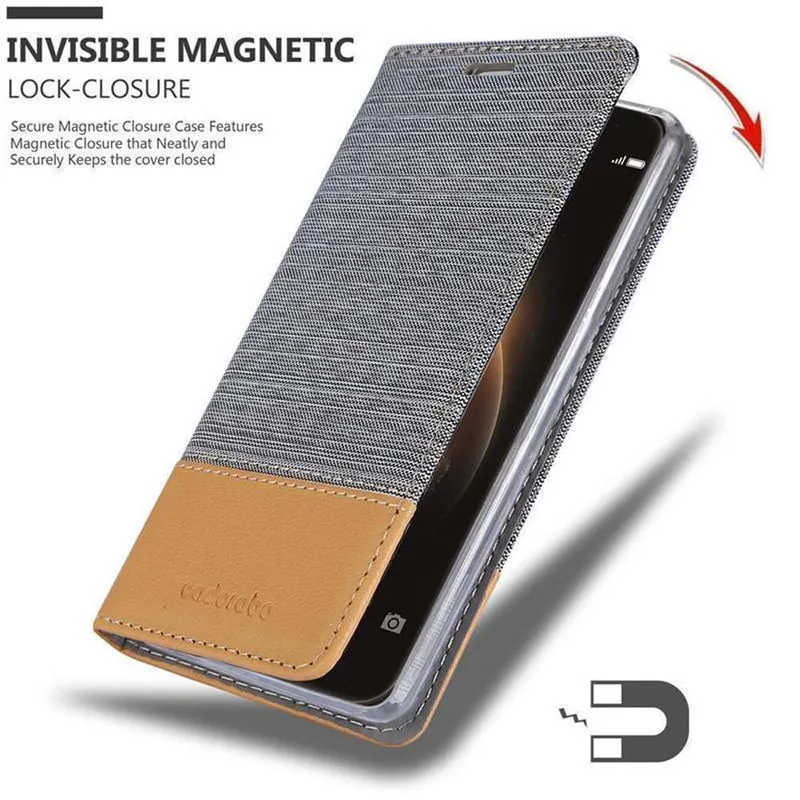 Cadorabo Hülle kompatibel mit Huawei ASCEND G7 PLUS / G8 / GX8 Schutzhülle mit Magnetverschluss, Standfunktion und Kartenfach