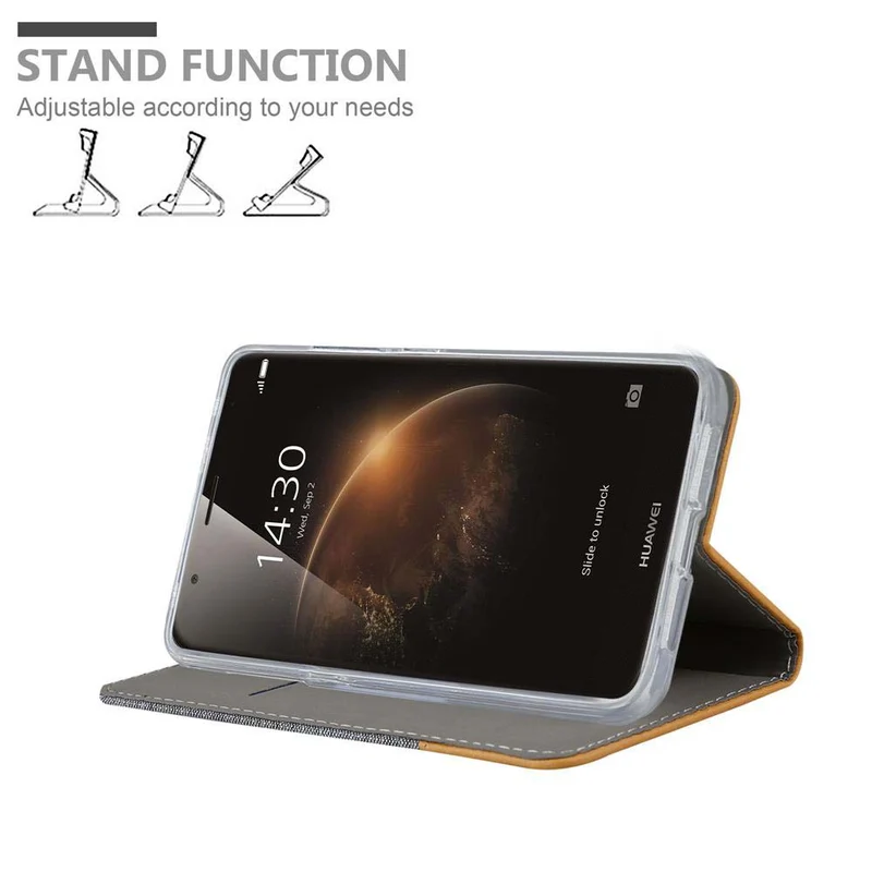 Cadorabo Hülle kompatibel mit Huawei ASCEND G7 PLUS / G8 / GX8 Schutzhülle mit Magnetverschluss, Standfunktion und Kartenfach