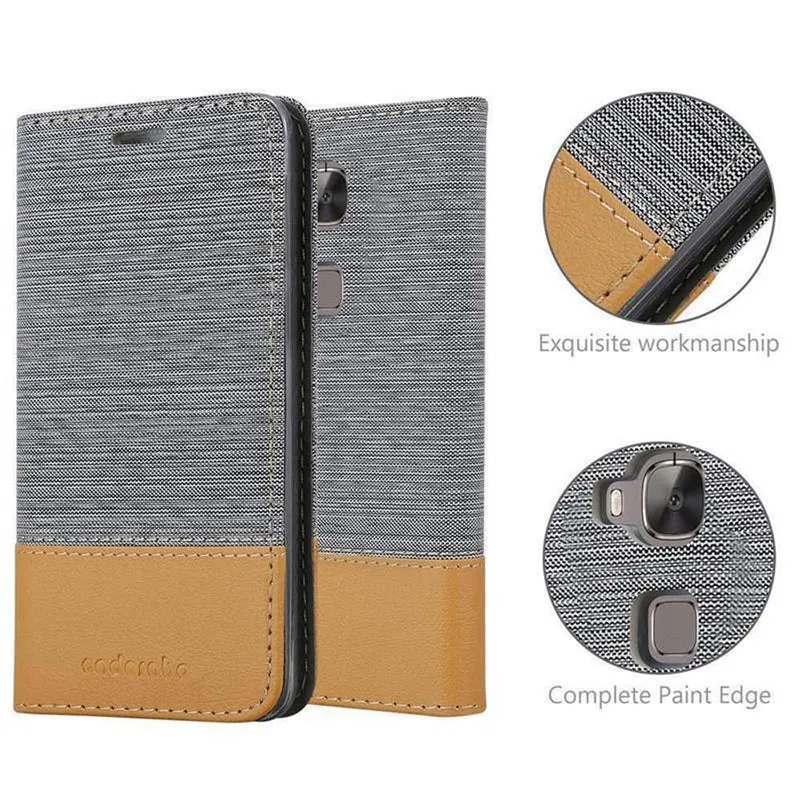 Cadorabo Hülle kompatibel mit Huawei ASCEND G7 PLUS / G8 / GX8 Schutzhülle mit Magnetverschluss, Standfunktion und Kartenfach