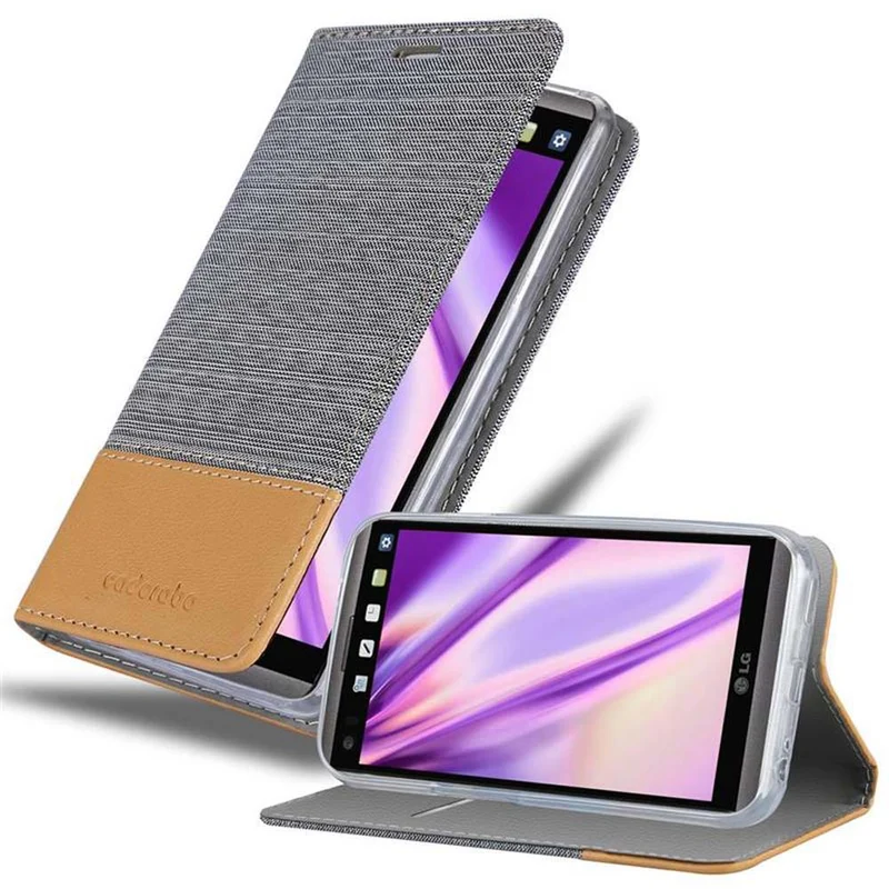 Cadorabo Hülle kompatibel mit LG V20 Schutzhülle mit Magnetverschluss, Standfunktion und Kartenfach