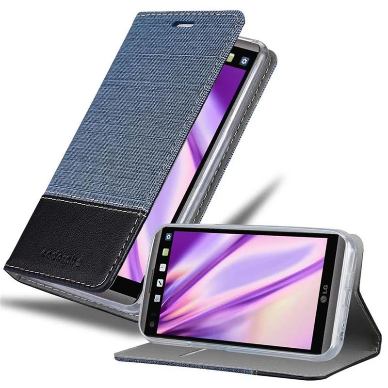 Cadorabo Hülle kompatibel mit LG V20 Schutzhülle mit Magnetverschluss, Standfunktion und Kartenfach