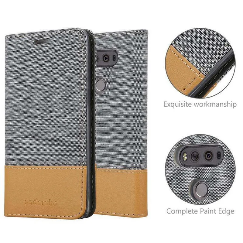 Cadorabo Hülle kompatibel mit LG V20 Schutzhülle mit Magnetverschluss, Standfunktion und Kartenfach