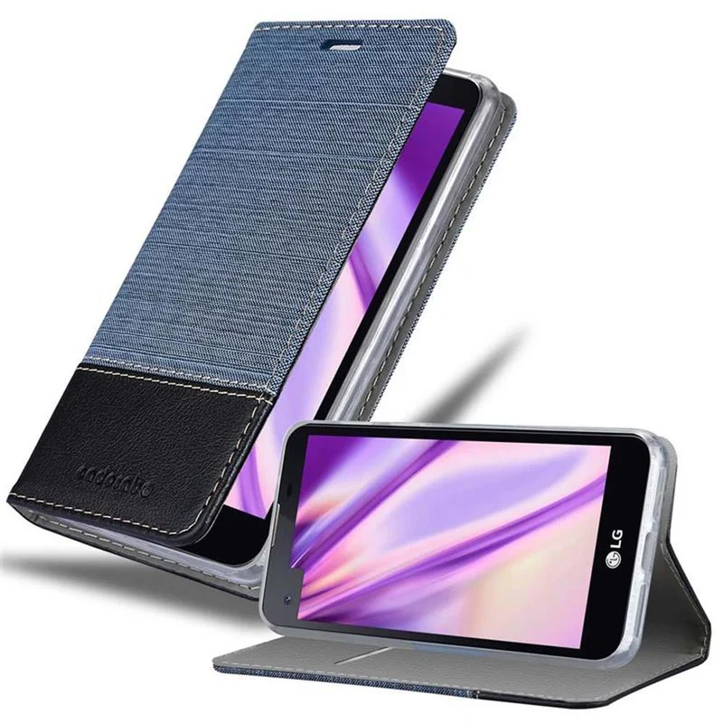 Cadorabo Hülle kompatibel mit LG X SCREEN Schutzhülle mit Magnetverschluss, Standfunktion und Kartenfach