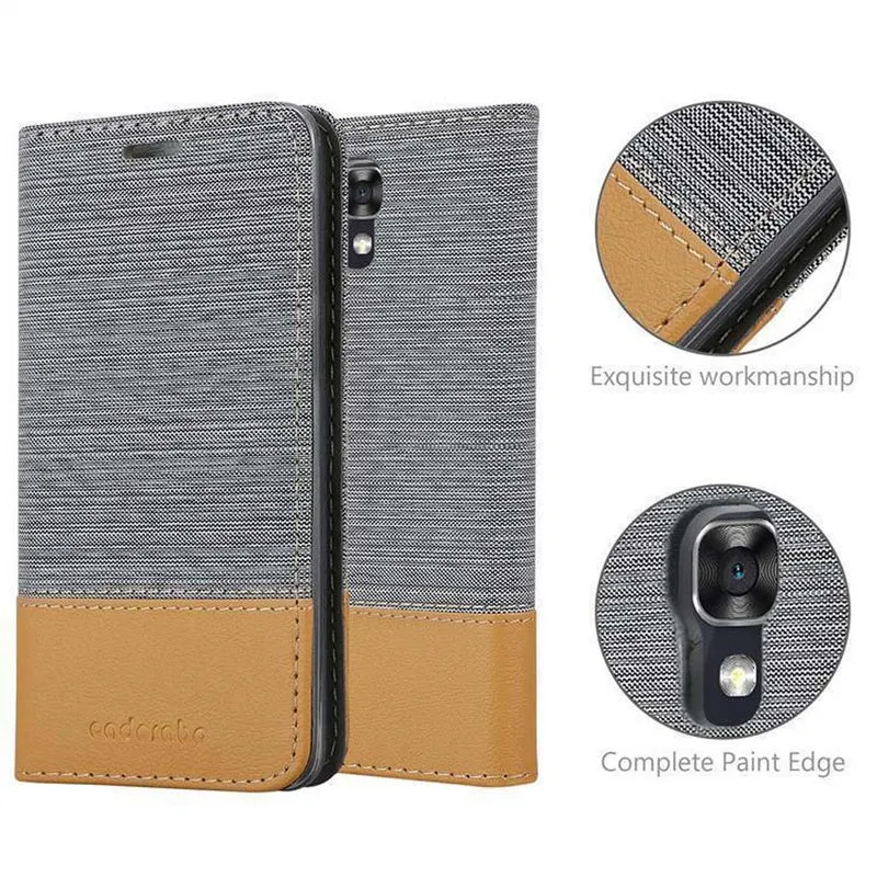 Cadorabo Hülle kompatibel mit LG X SCREEN Schutzhülle mit Magnetverschluss, Standfunktion und Kartenfach