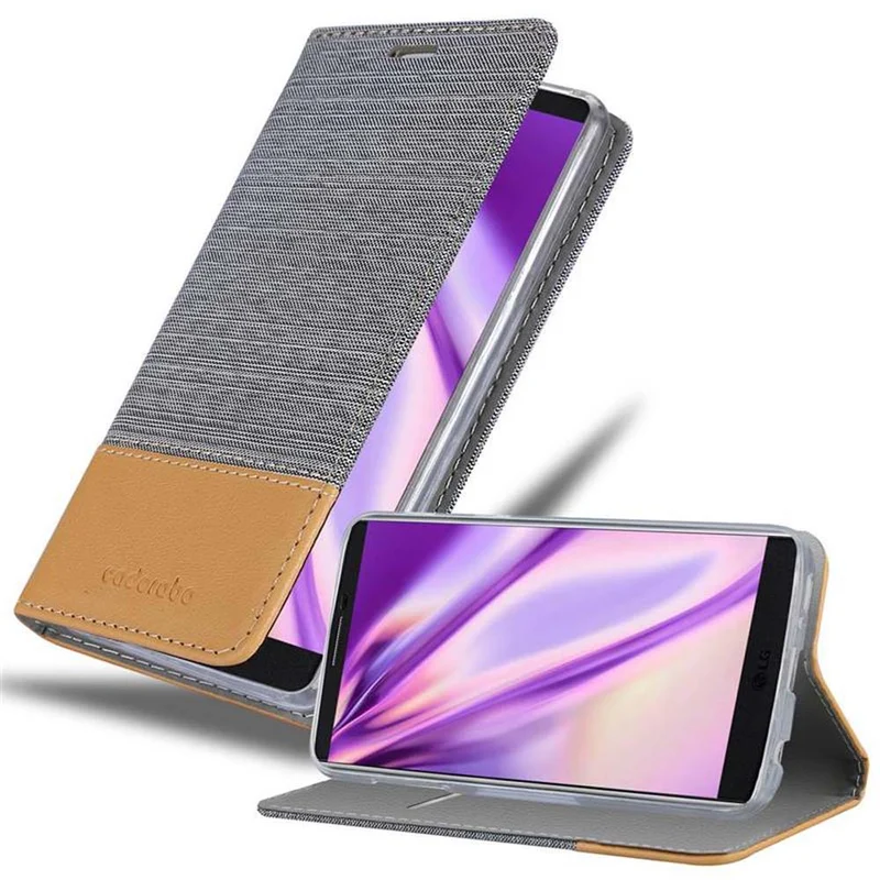 Cadorabo Hülle kompatibel mit LG V10 Schutzhülle mit Magnetverschluss, Standfunktion und Kartenfach