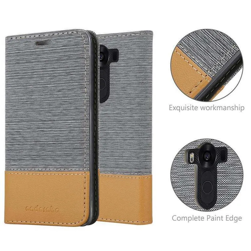 Cadorabo Hülle kompatibel mit LG V10 Schutzhülle mit Magnetverschluss, Standfunktion und Kartenfach
