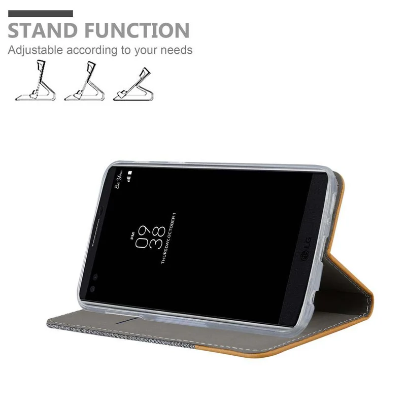 Cadorabo Hülle kompatibel mit LG V10 Schutzhülle mit Magnetverschluss, Standfunktion und Kartenfach